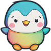 Kawaii Cute Happy Penguin