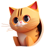 Cute Cartoon Kiddy Cat