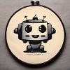 Little cute robot motif