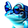 Blue frog