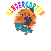 Kindergarten I'm Coming Cat Skateboarding