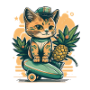 Cute Cat Tropical 1