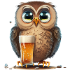 Chouette de bière sucrée