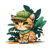 Cute Cat Tropical 2