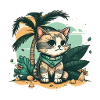 Cute Cat Tropical 3