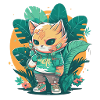 Cute Cat Tropical 5