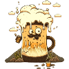 Funny Beer Mug Cartoon