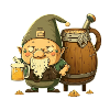 Funny brewmaster with beer
