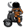 Astronaut Scooter Space Moon