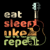 manger dormir Uke répéter! -Affiche