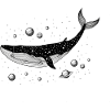 Dreamy Blue Whale Tshirt