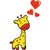 Giraffe verliebt