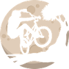 Mountain biking in the moonlight