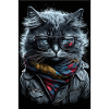 Katze Gangster Yakuza Cool Cat