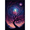 Tree Galaxy Tähdet Mystinen fantasia Revontulet