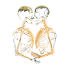 Skeleton Embrace Kiss