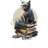 Bookworm the learned cat