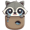Kawaii Taschen Waschbär