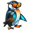 Cool penguin with sunglasses