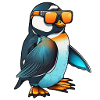 Cool penguin with sunglasses