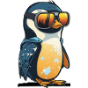 Cool penguin with sunglasses