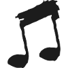 Eighth notes frayed | Vectorgraphic