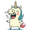 Unicorn Ugly Colorful Cute Cute Cartoon Comic