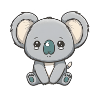 Süßer baby koala trauriger Koalabär weint
