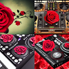 Roses et contrôleurs DJ