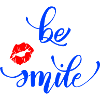 be smile with kissing lips