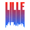 Lille Stadt Skyline Gradient