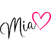 Mia Nom Prénom Rose cœur