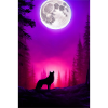 Wolf und Mond