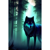 Loup dans la forêt