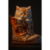 Chaton dans la chaussure