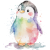 Pinguin-Aquarell