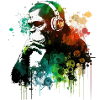Banksy DJ Monkey Thinker