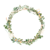 Flowers, eucalyptus wreath, customizable