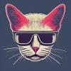 Cool cat with sunglasses