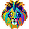 Lion's Head Pop Art