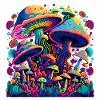 mushroom mushroom mushrooms retro