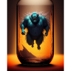 Monster in a empty jar