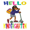 Hello Kindergarten Dog With Scooter
