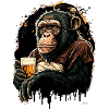 Cool Beer Chimpanzee