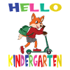 Hello Kindergarten Fox With Scooter