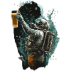 Cool Divers with Beer Illustration