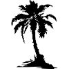 Palm Island Silhouette Symbol