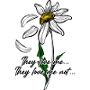 Daisy Line Art on Black