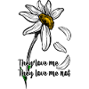 Monochrome Daisy with Golden Center