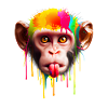 Bunter Affe